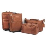 Maserati luggage set - brown leather